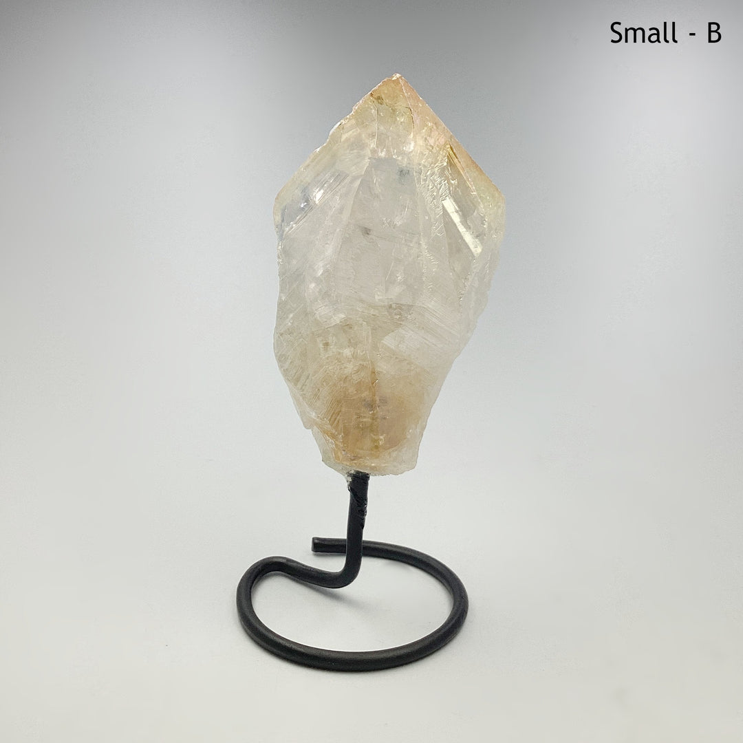 Rough Rainbow Citrine on Stand