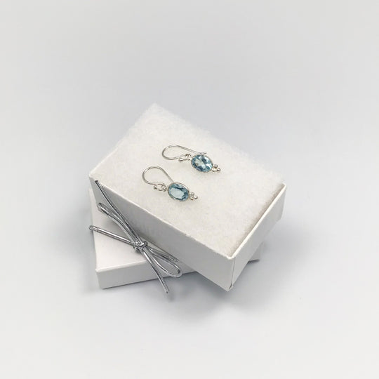 Blue Topaz Dangle Earrings