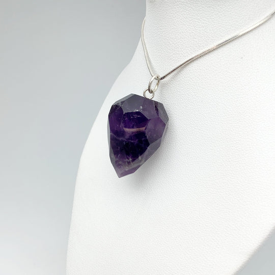 Amethyst Faceted Teardrop Pendant