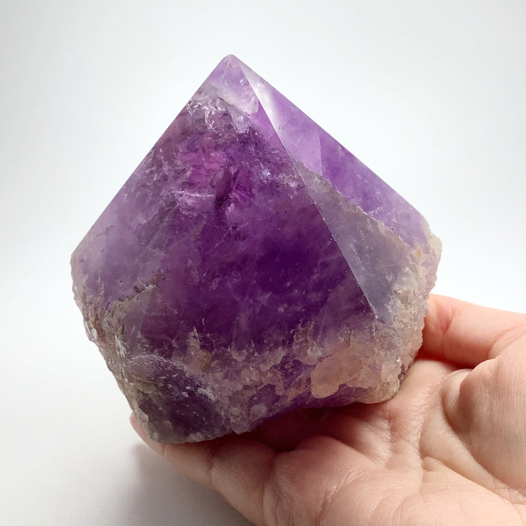 Large Amethyst Half Polished Point