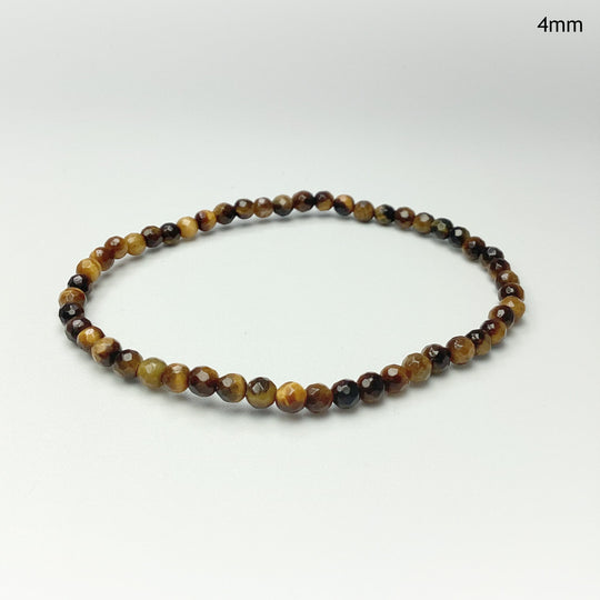 Gold Tiger Eye Faceted Beaded Bracelet