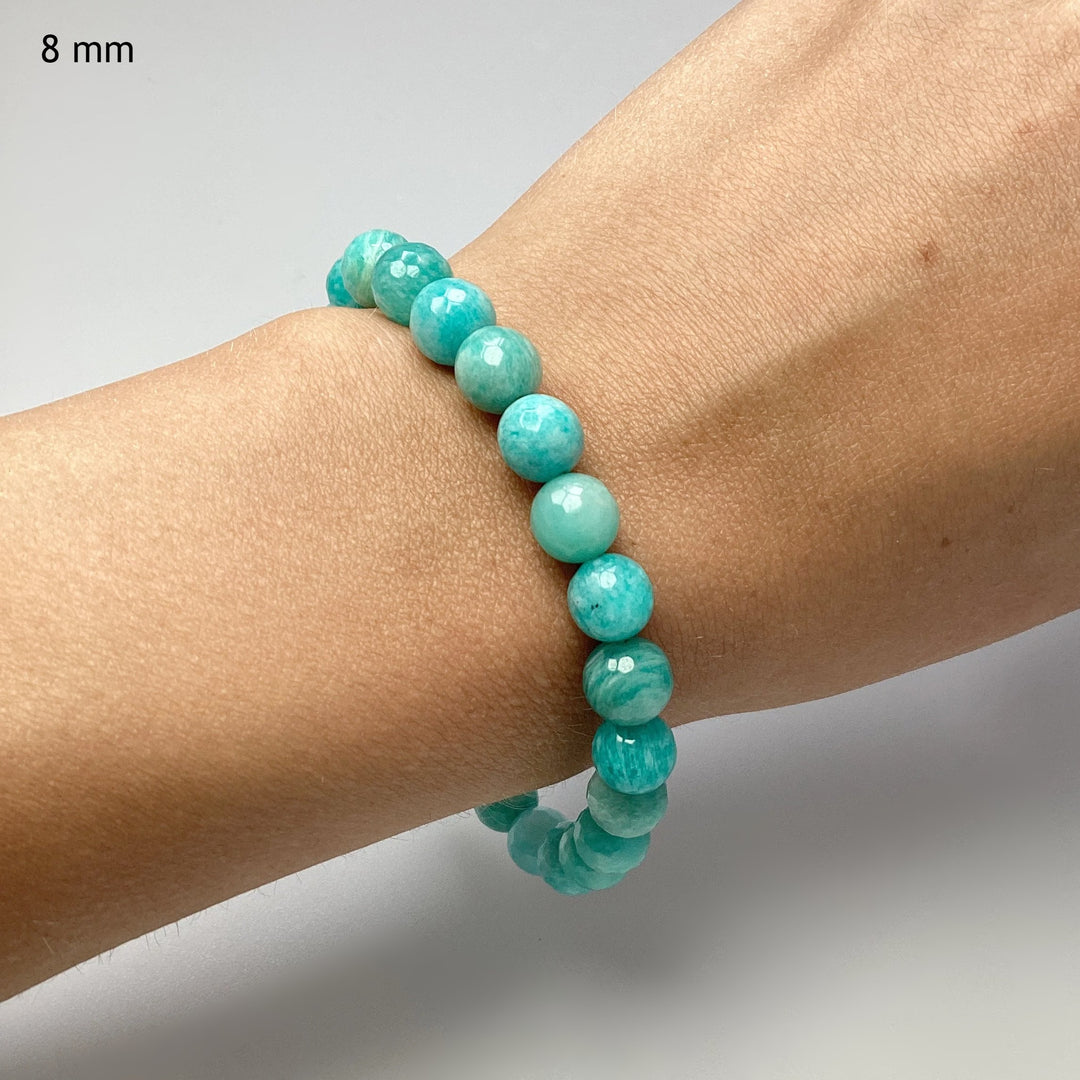 Amazonite Faceted Beaded Bracelet