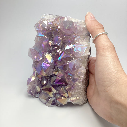 Rainbow Amethyst Druze Cluster Stand Up