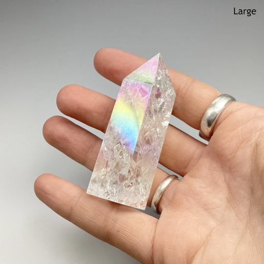 Polished Opalescent Quartz Point