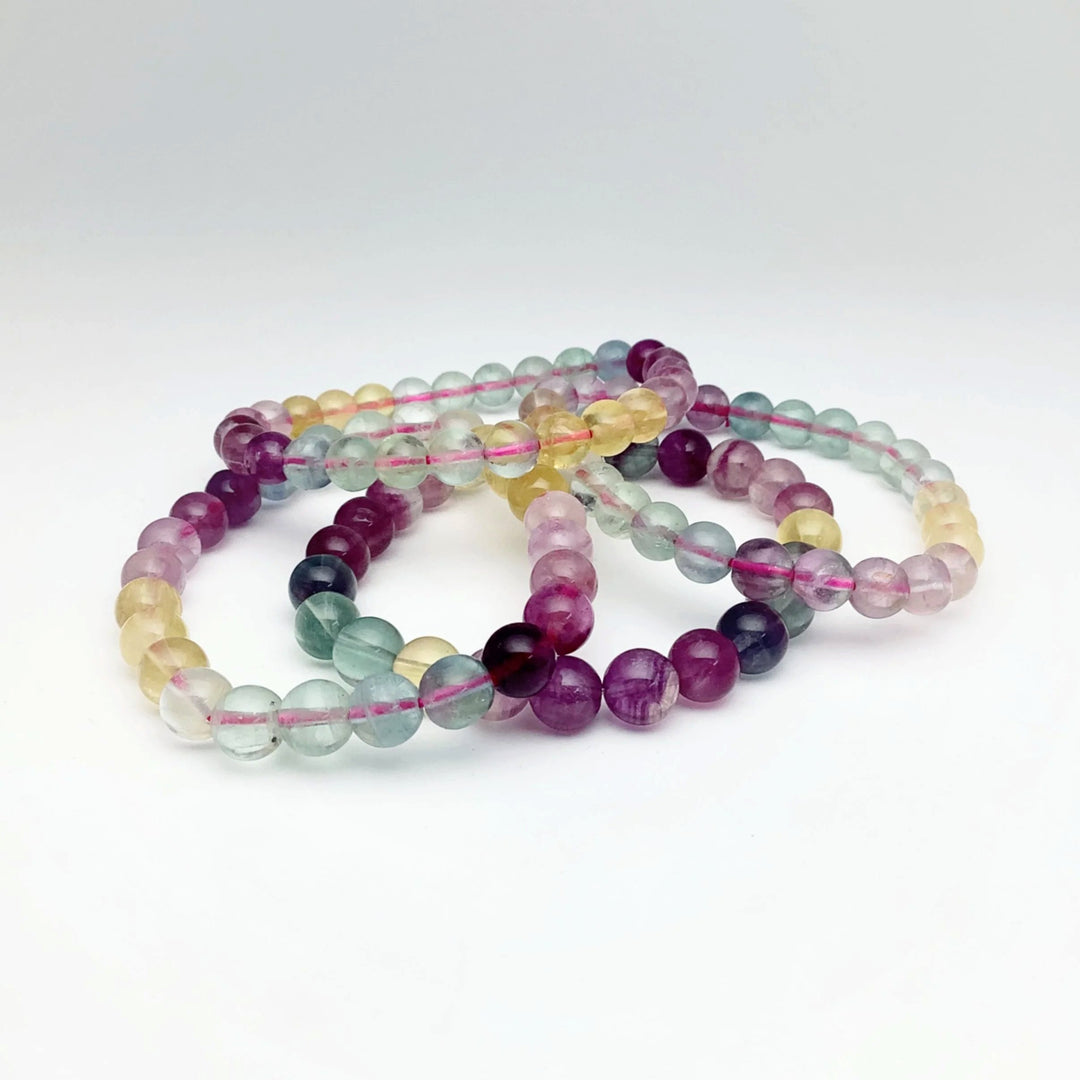 Rainbow Fluorite Beaded Bracelet