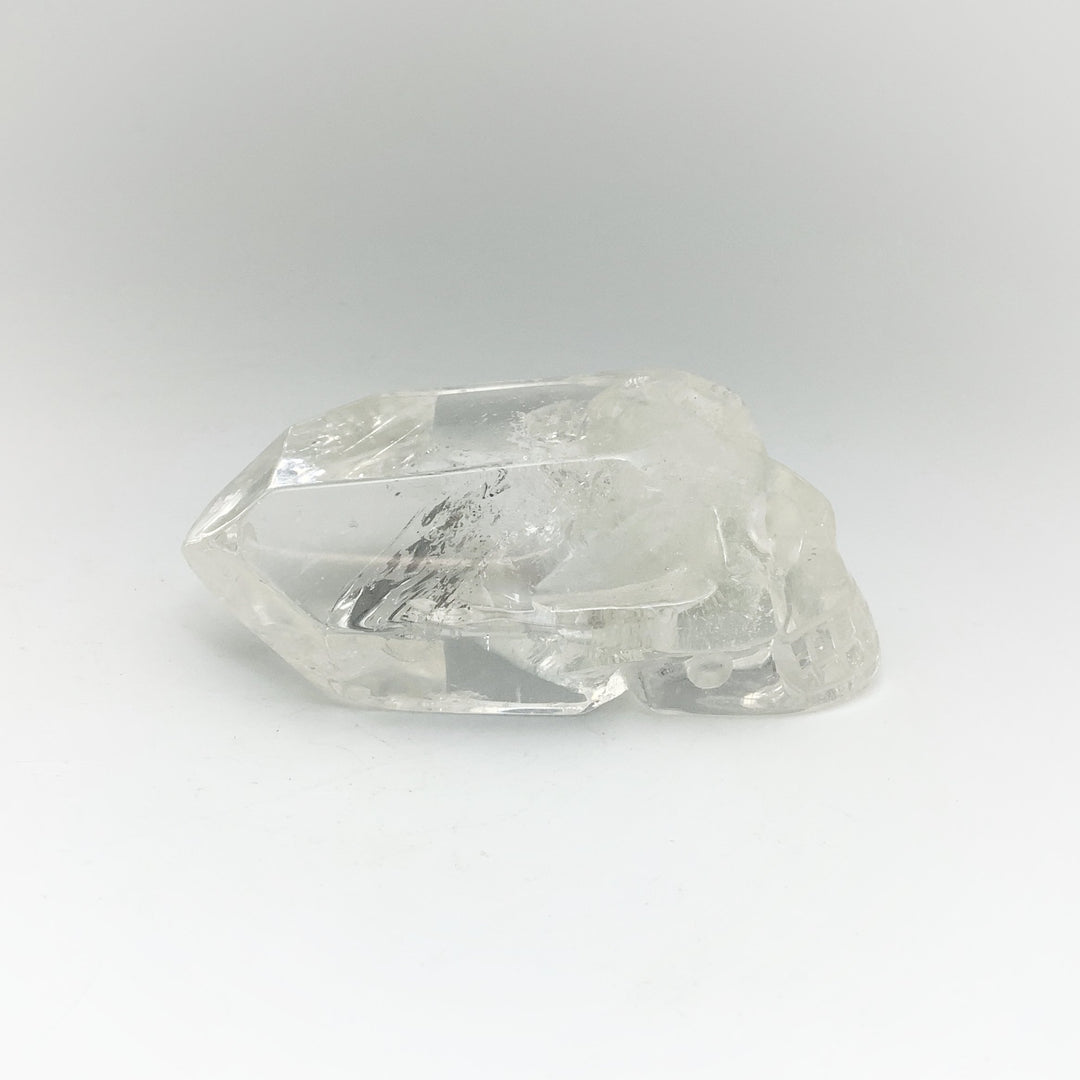 Carved Quartz Point Crystal Skull