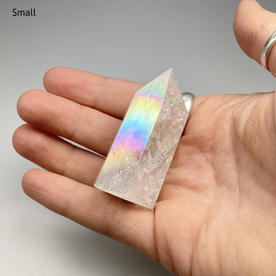 Polished Opalescent Quartz Point