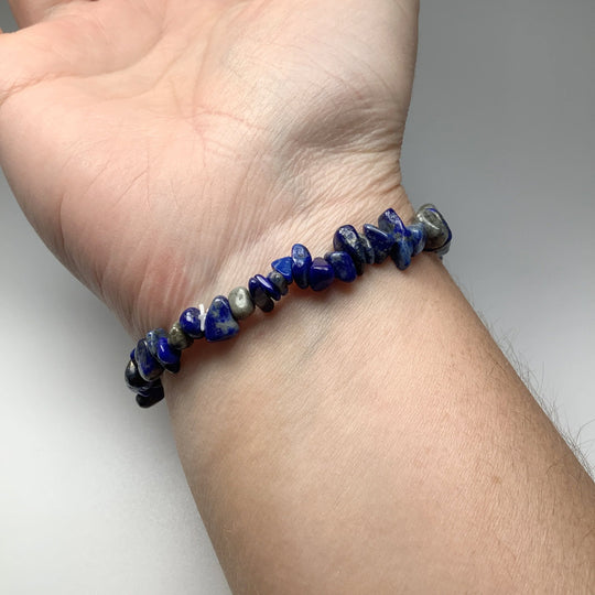 Lapis Lazuli Chip Beaded Bracelet