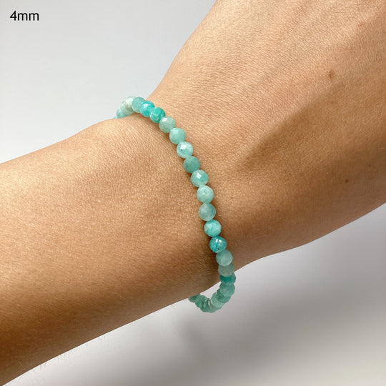 Amazonite Faceted Beaded Bracelet