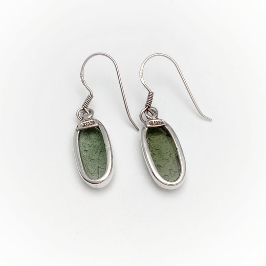 Moldavite Dangle Earrings