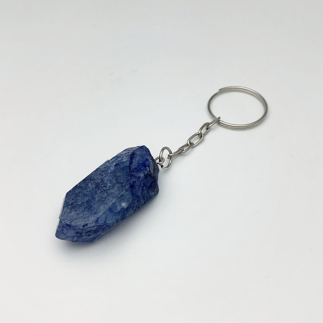 Rough Crackle Quartz Keychain