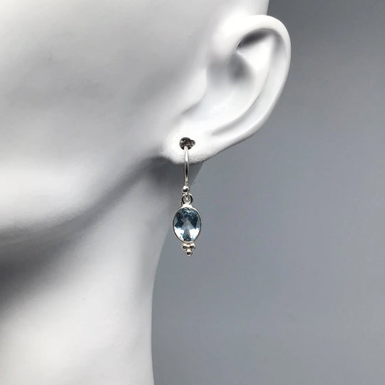 Blue Topaz Dangle Earrings