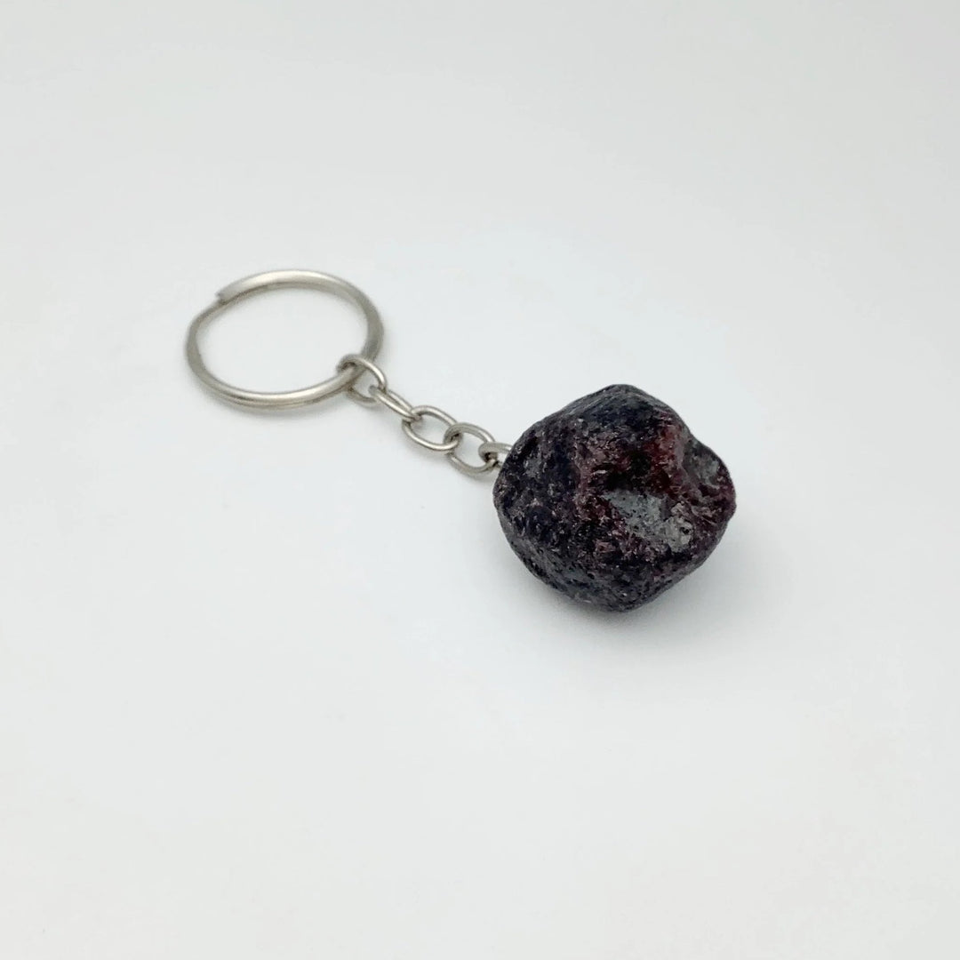 Rough Garnet Keychain