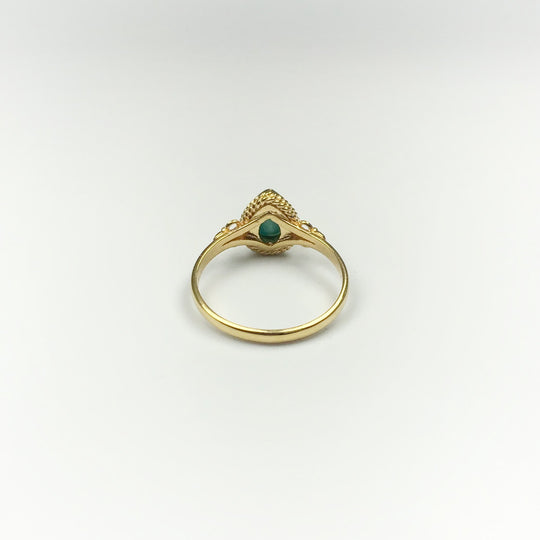 Amazonite Gold Finish Ring