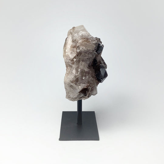 Smoky Quartz Cluster on Display Stand