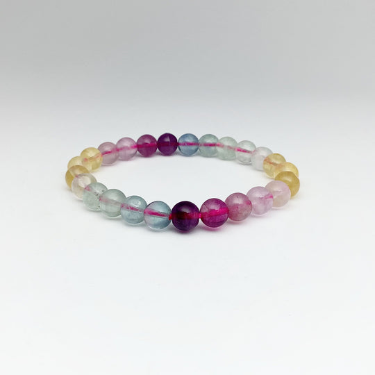 Rainbow Fluorite Beaded Bracelet