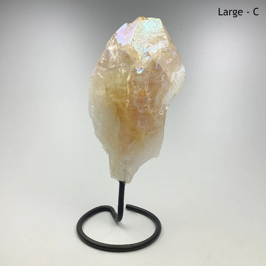 Rough Rainbow Citrine on Stand