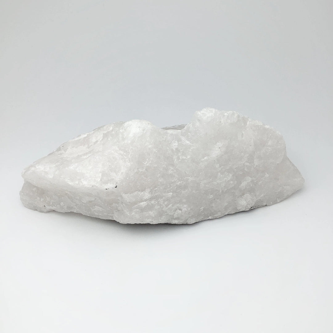 Rough Quartz Chunk Candle Holder