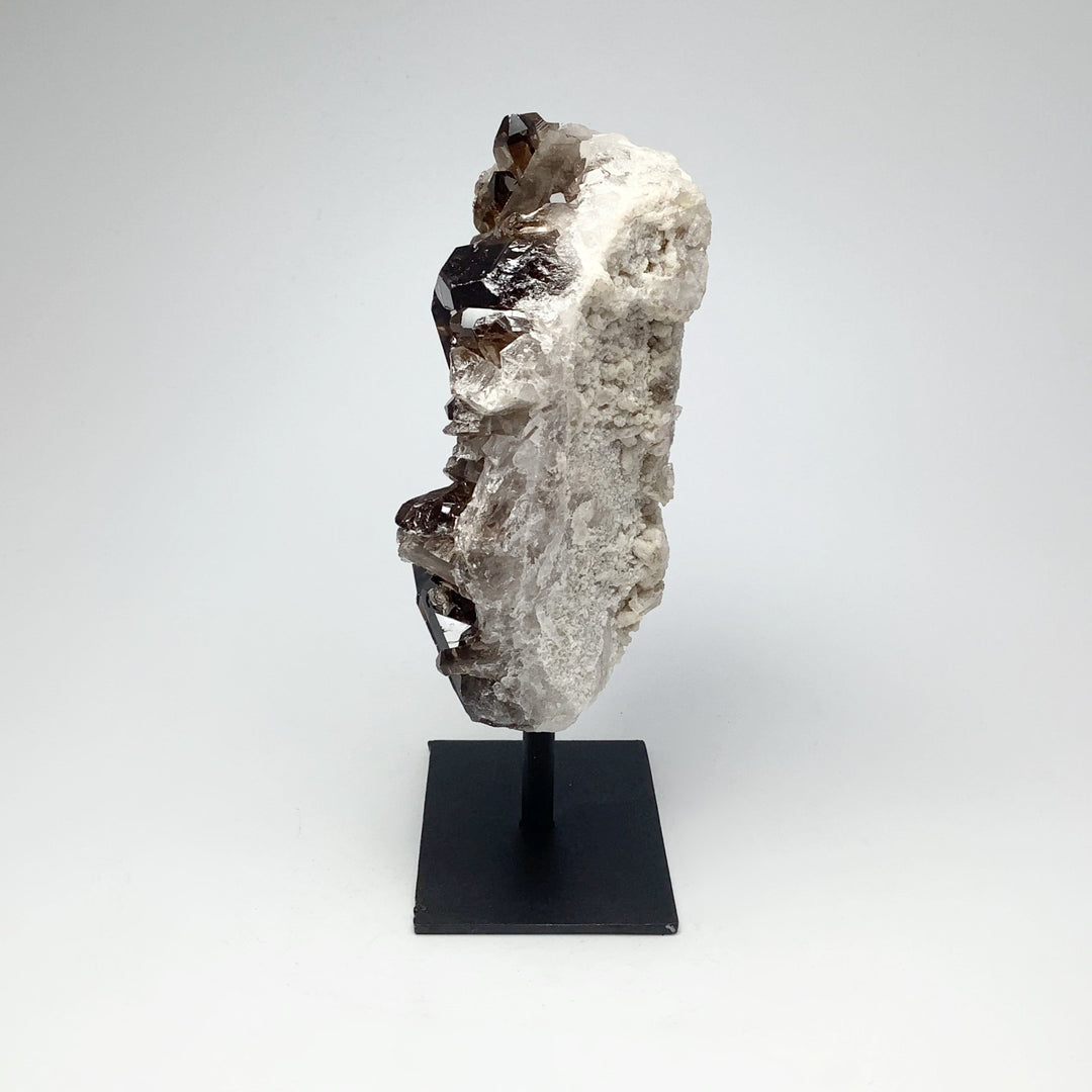 Smoky Quartz Cluster on Display Stand