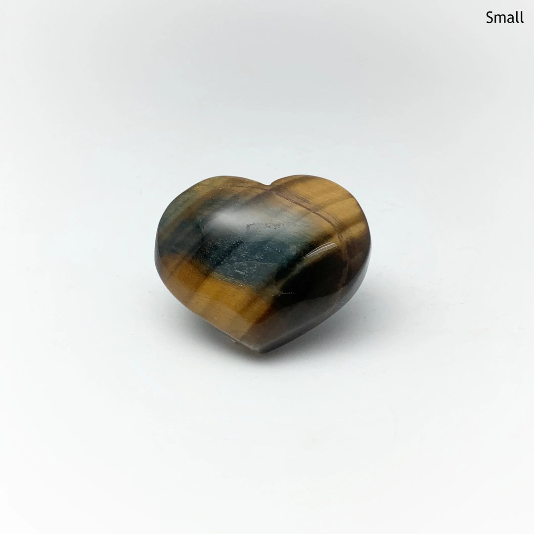 Blue Gold Tiger Eye Heart