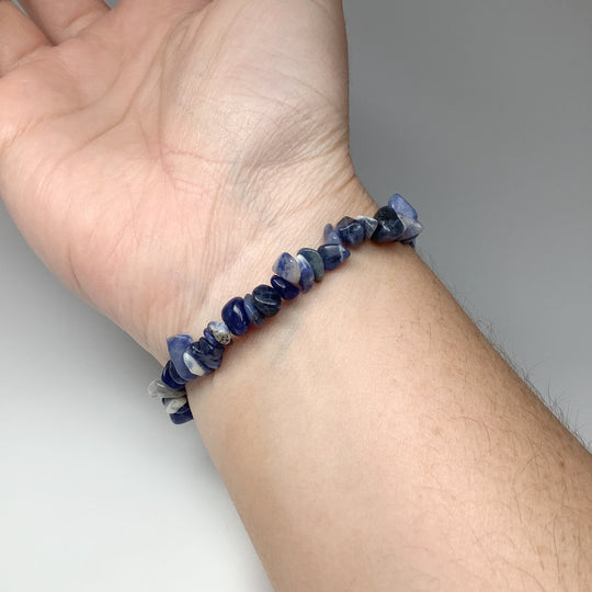 Sodalite Chip Beaded Bracelet