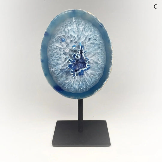 Agate Geode on Stand