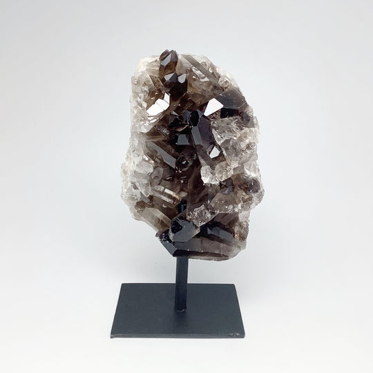 Smoky Quartz Cluster on Display Stand