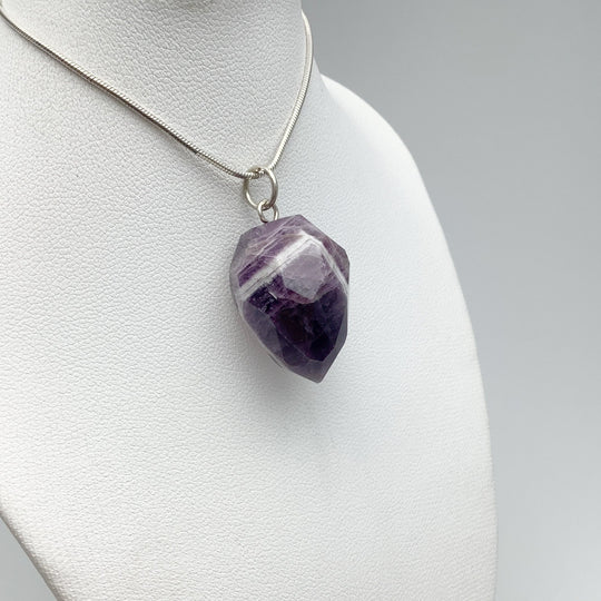 Amethyst Faceted Teardrop Pendant