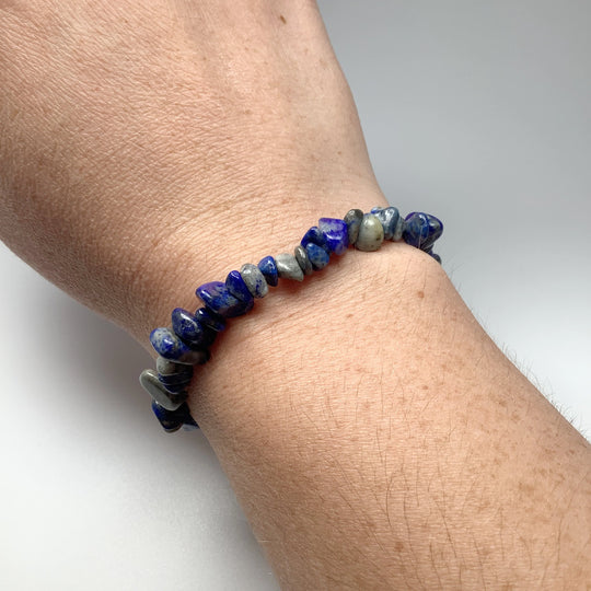 Lapis Lazuli Chip Beaded Bracelet