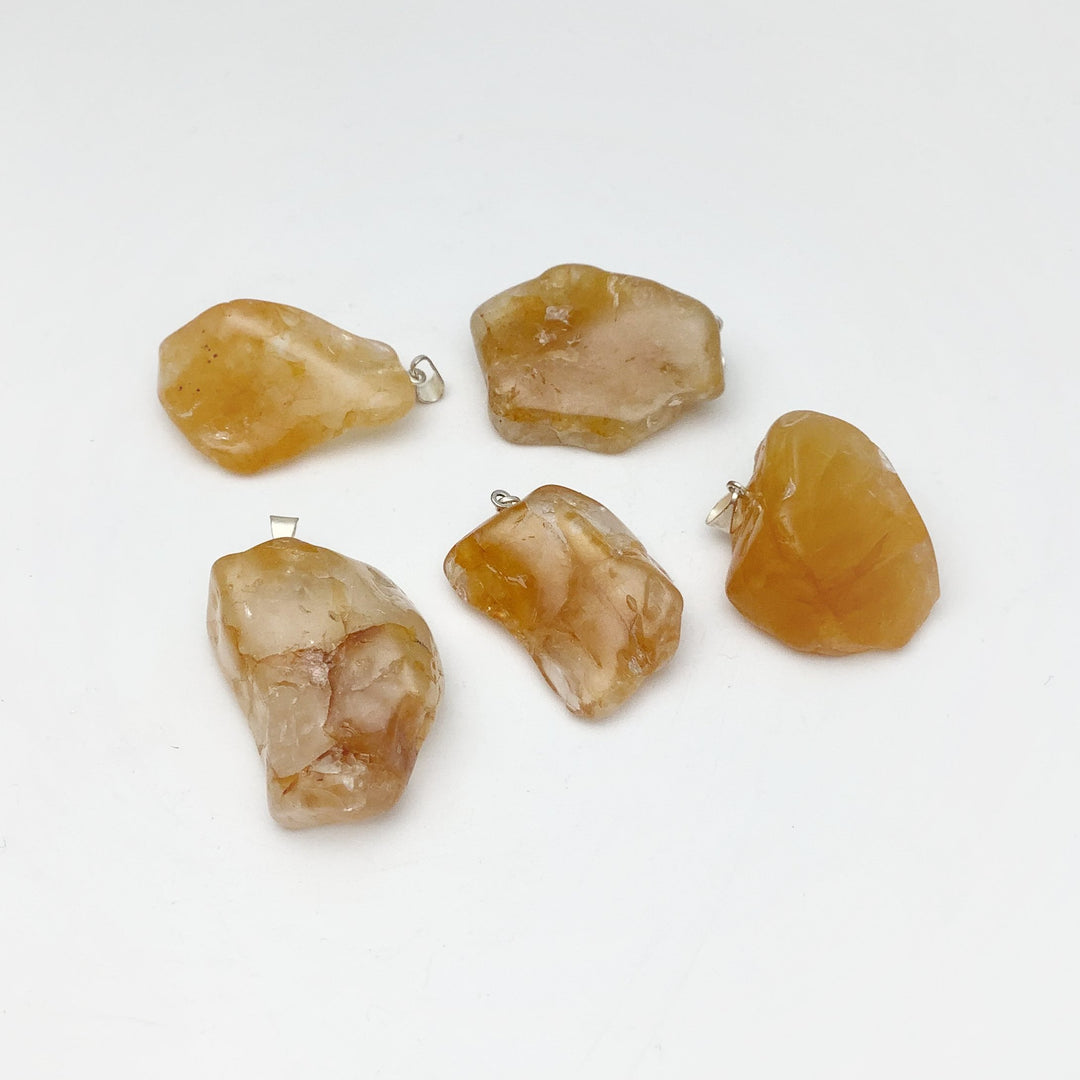 Golden Healing Quartz Tumble Pendant