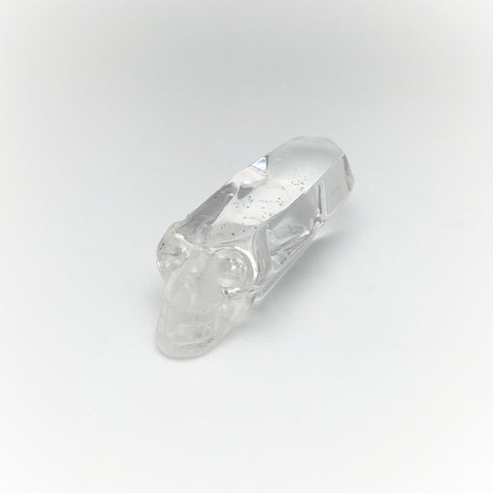 Carved Quartz Point Crystal Skull