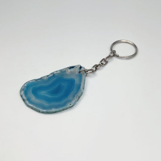 Agate Slice Keychain