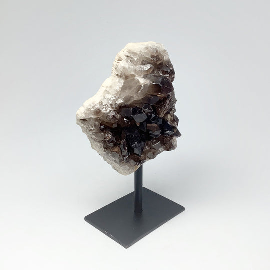 Smoky Quartz Cluster on Display Stand