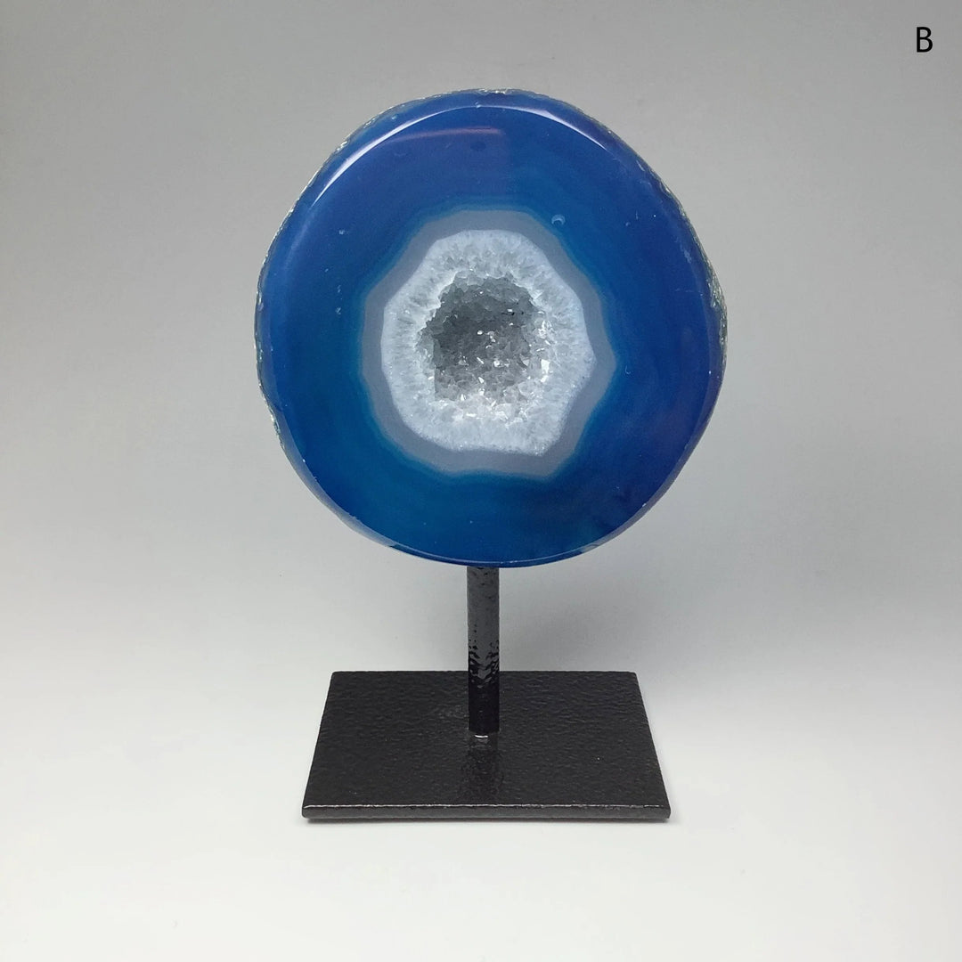 Agate Geode on Stand