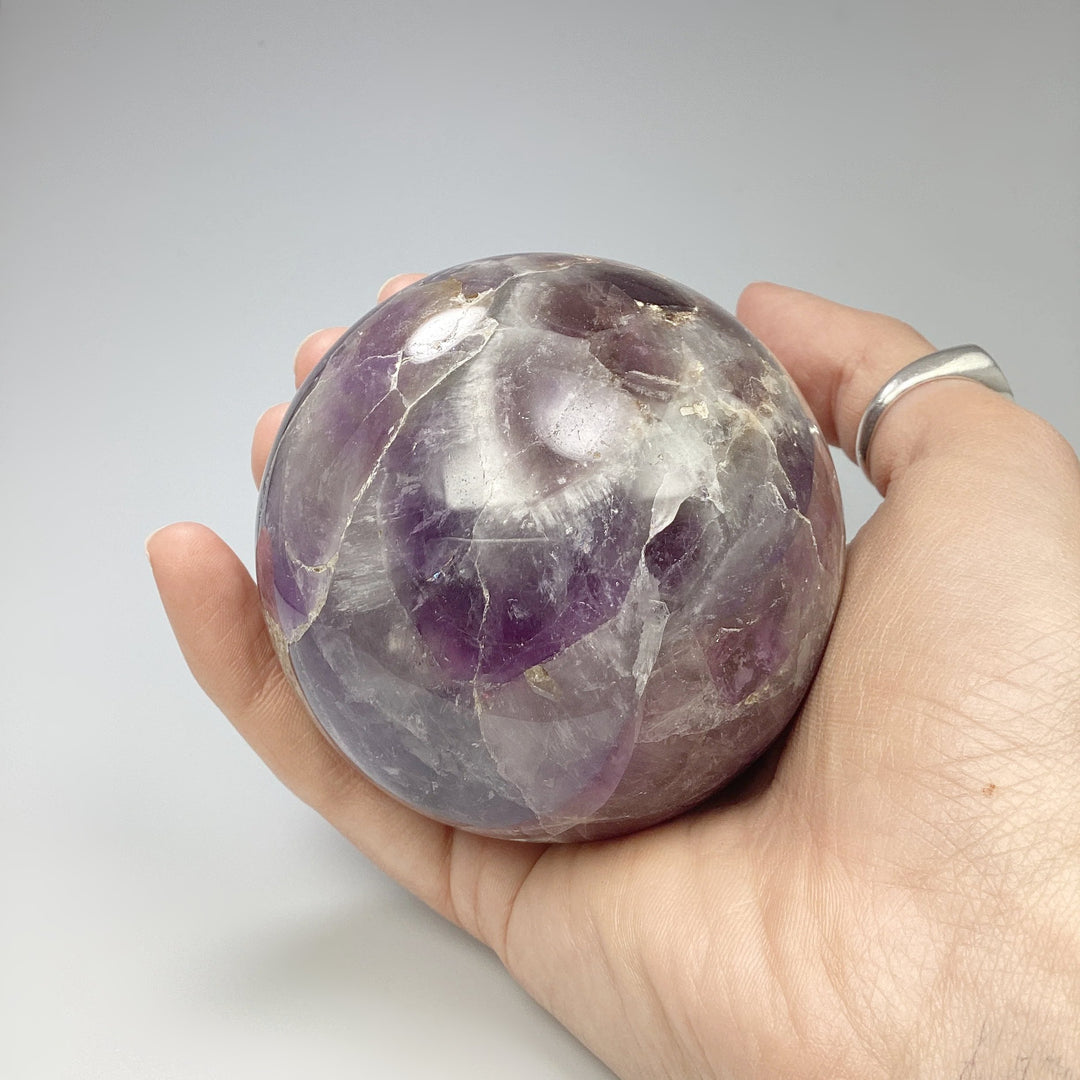 Chevron Amethyst Sphere