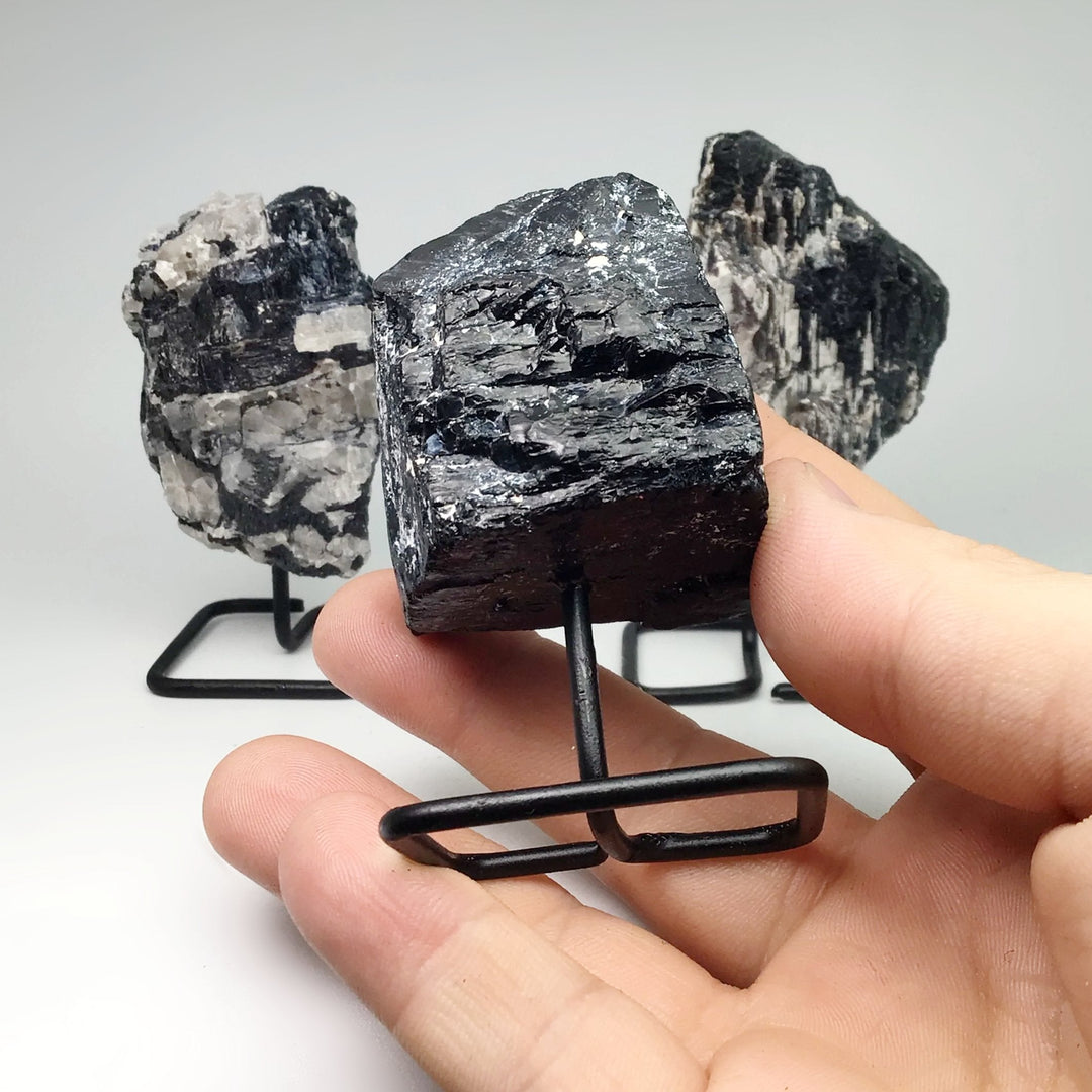 Black Tourmaline on Stand