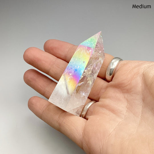 Polished Opalescent Quartz Point