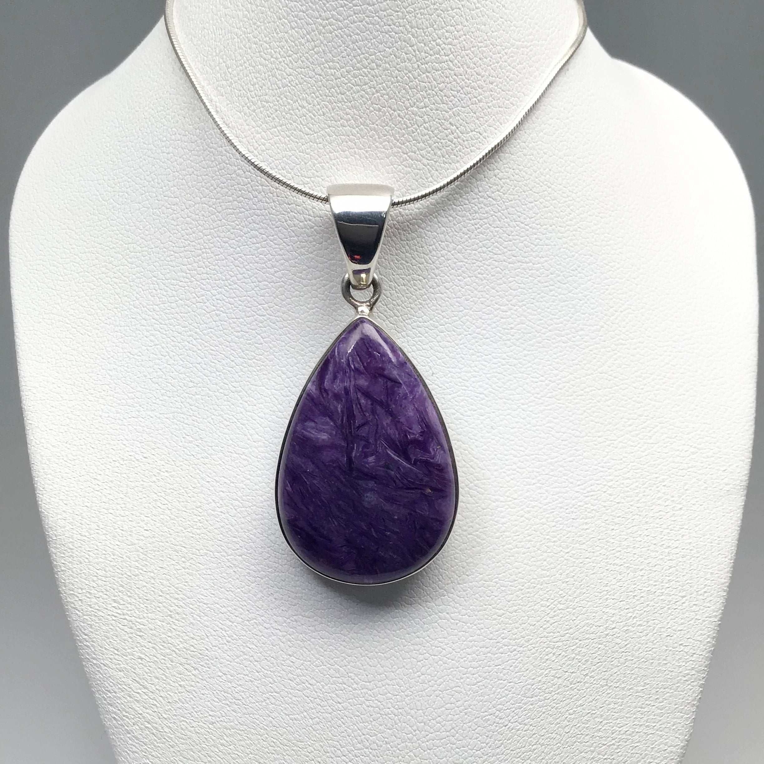 Charoite Pendant, Charoite Silver Pendant, shops Charoite Necklace, Charoite Jewelry, Charoite