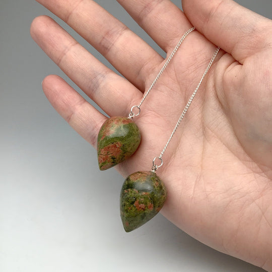 Unakite Teardrop Pendulum