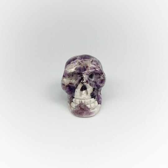 Carved Chevron Amethyst Skull