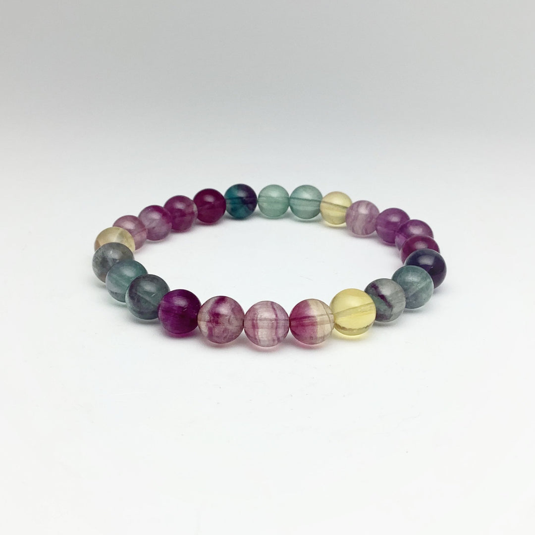 Rainbow Fluorite Beaded Bracelet