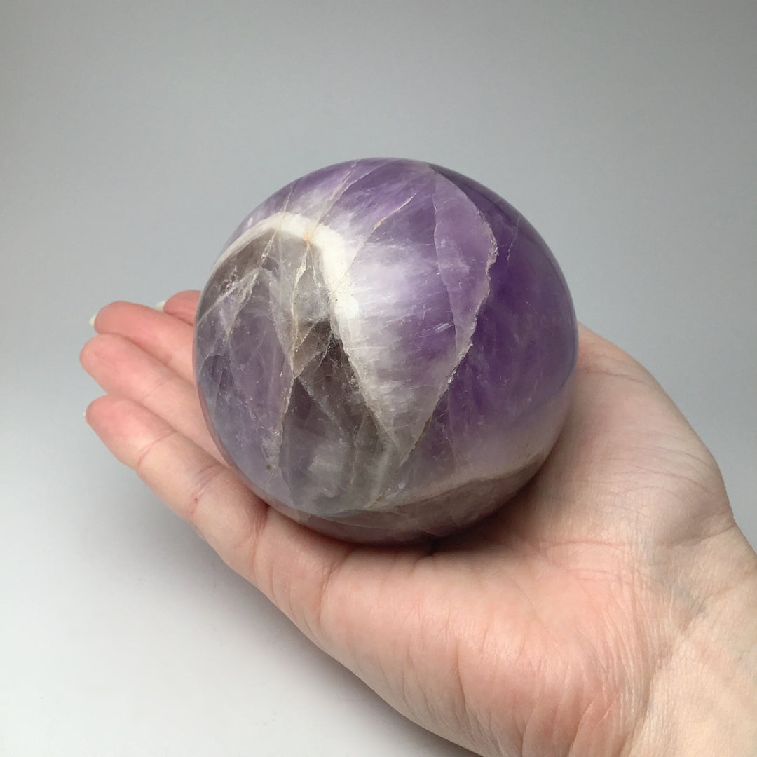 Chevron Amethyst Sphere