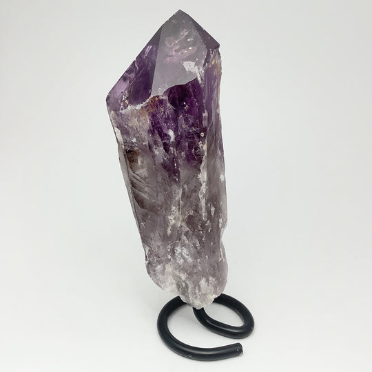 Rough Amethyst Scepter On Display Stand