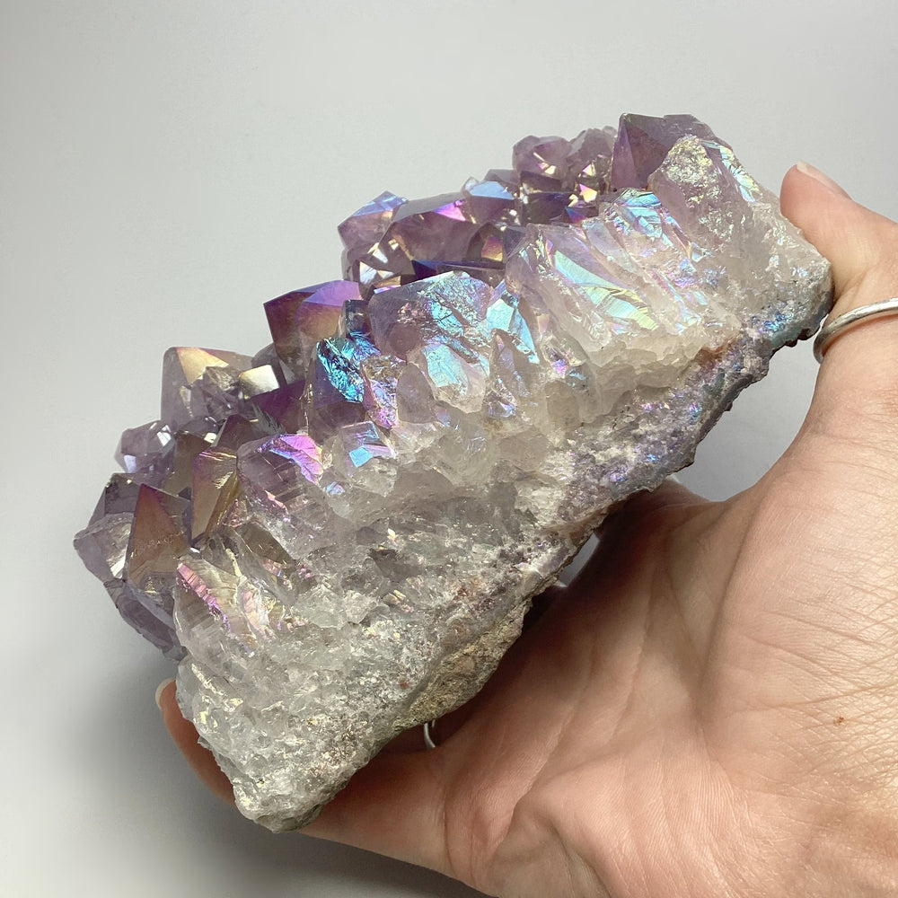 Rainbow Amethyst Druze Cluster Stand Up