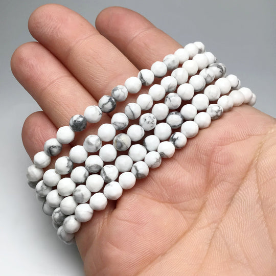 Howlite Faceted Beaded Bracelet