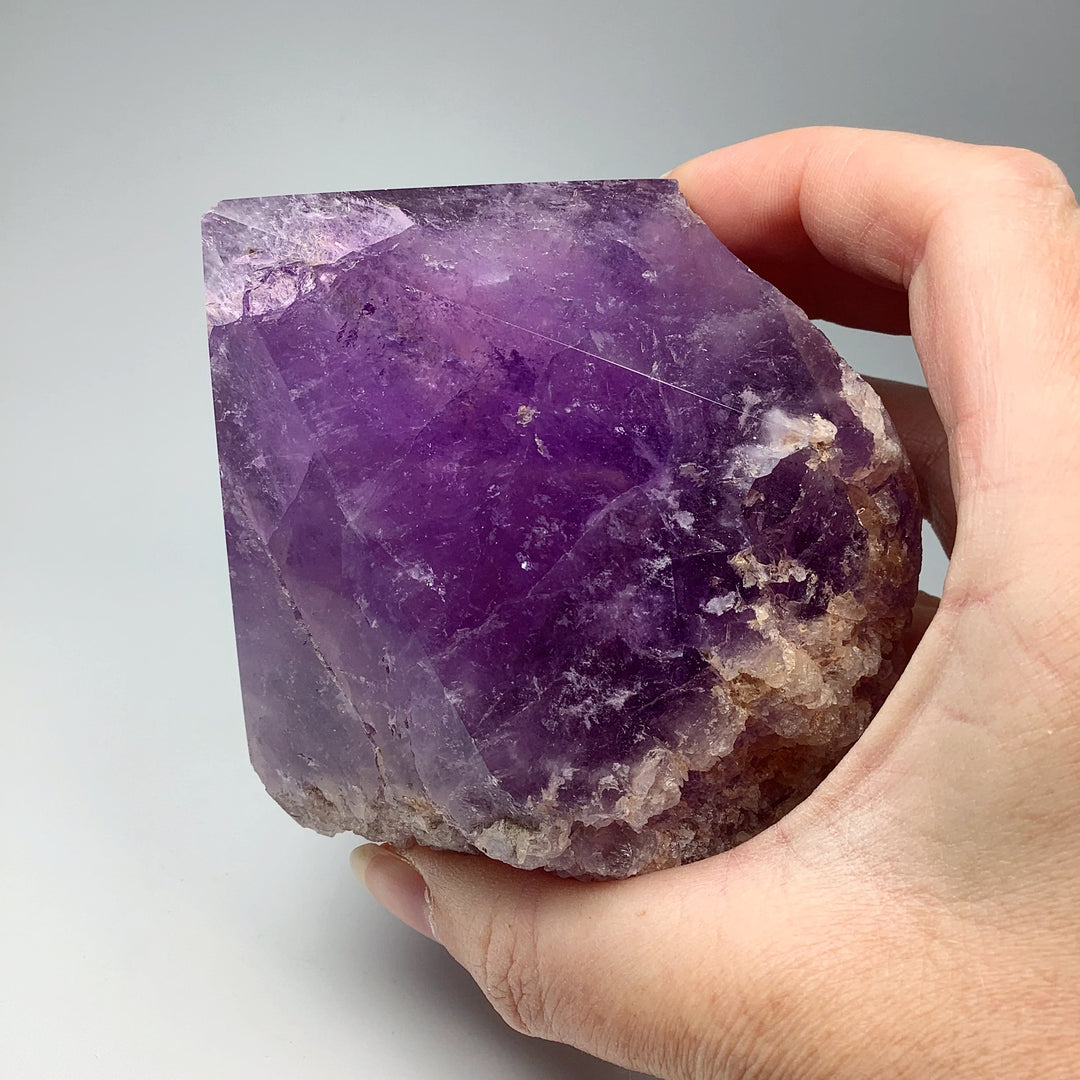 Large Amethyst Half Polished Point