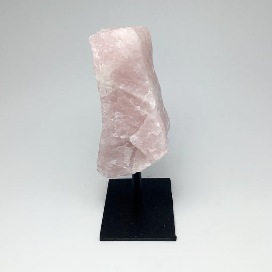 Rough Rose Quartz on Display Stand