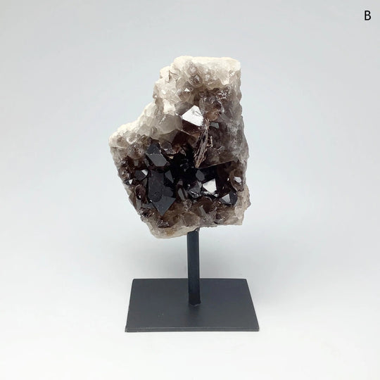 Smoky Quartz Cluster on Display Stand