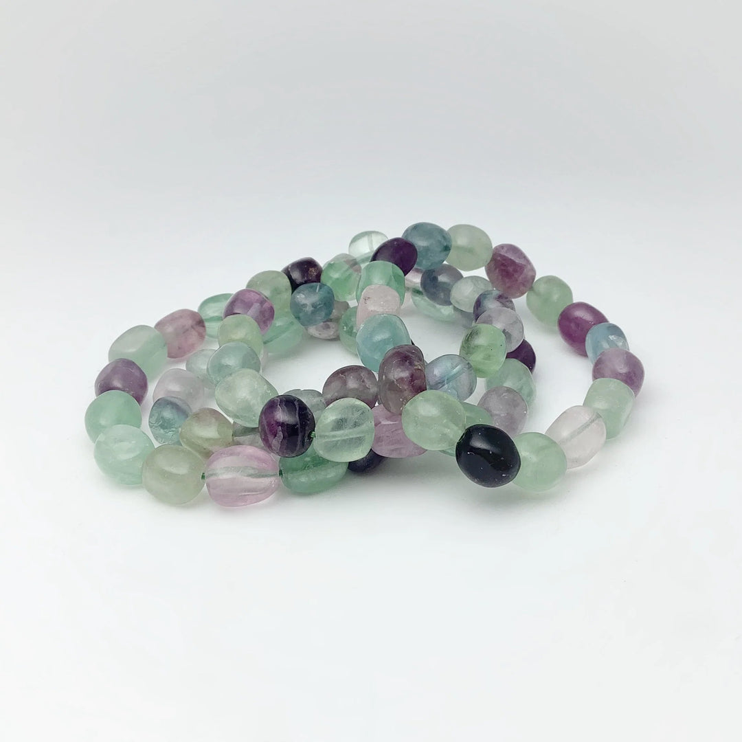 Fluorite Nugget Beaded Bracelet