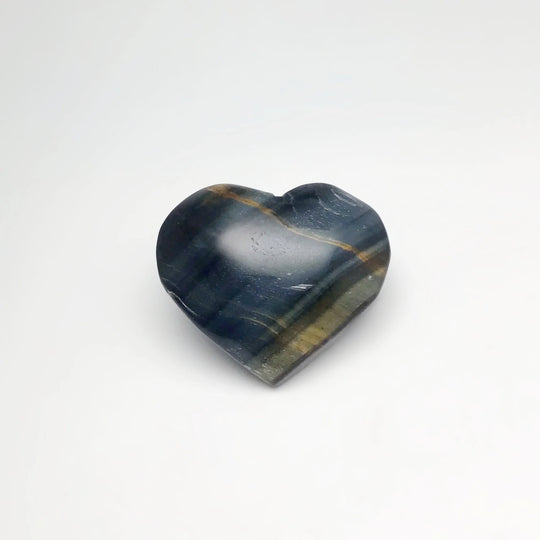 Blue Gold Tiger Eye Heart